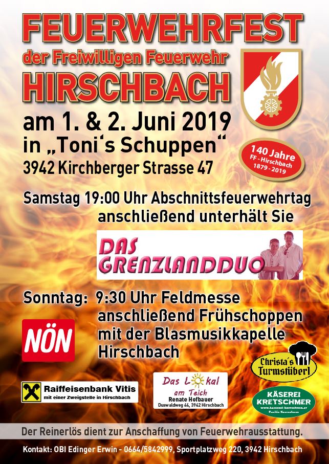 FF Hirschbach Flyer 2019 vorne